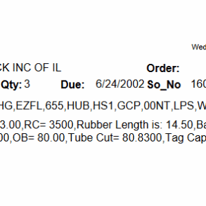 10TF 3.5K 655 ELEC W/EZ;LUBE, RPLACING SN=8228771, HF=93, OB=80, 0 ANGLE, LOW PROFILE STANDARD